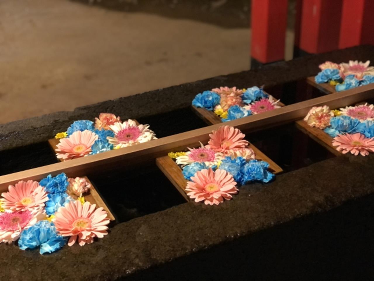 石浦神社の花手水